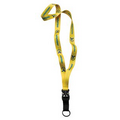 3/4" Polyester Dye Sublimated Lanyard w/ Plastic Slide Buckle Release & Split Ring